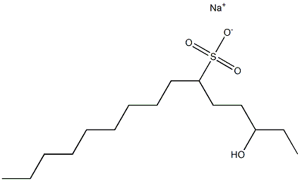 3-Hydroxypentadecane-6-sulfonic acid sodium salt Struktur