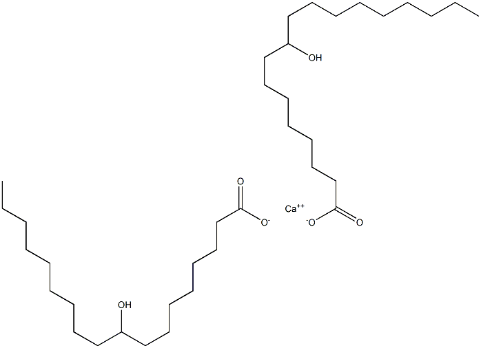 Bis(9-hydroxyoctadecanoic acid)calcium salt Struktur