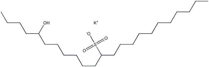 5-Hydroxytricosane-12-sulfonic acid potassium salt Struktur