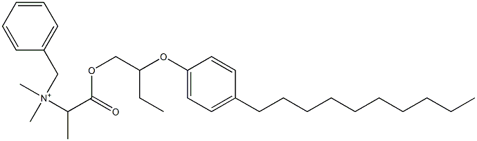 N,N-Dimethyl-N-benzyl-N-[1-[[2-(4-decylphenyloxy)butyl]oxycarbonyl]ethyl]aminium Struktur