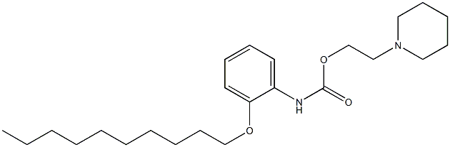 1-[2-[[(2-(Decyloxy)phenyl)amino]carbonyloxy]ethyl]piperidine Struktur