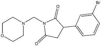 2-(m-Bromophenyl)-N-(morpholinomethyl)succinimide Struktur