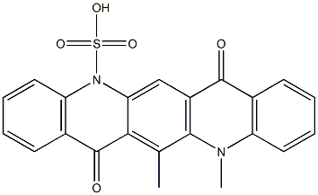 5,7,12,14-Tetrahydro-12,13-dimethyl-7,14-dioxoquino[2,3-b]acridine-5-sulfonic acid Struktur