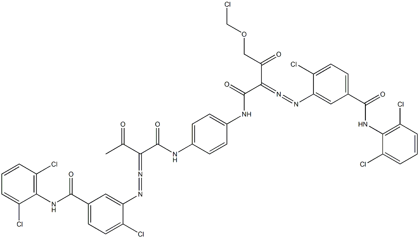 3,3'-[2-(Chloromethyloxy)-1,4-phenylenebis[iminocarbonyl(acetylmethylene)azo]]bis[N-(2,6-dichlorophenyl)-4-chlorobenzamide] Struktur