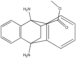 9,10-Dihydro-9,10-diamino-9,10-ethanoanthracene-11-carboxylic acid methyl ester Struktur