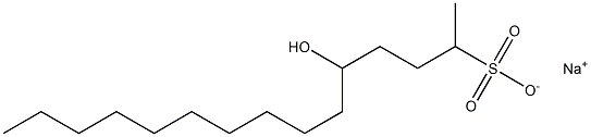 5-Hydroxypentadecane-2-sulfonic acid sodium salt Struktur