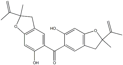 Methyl(2-isopropenyl-6-hydroxycoumaran-5-yl) ketone Struktur