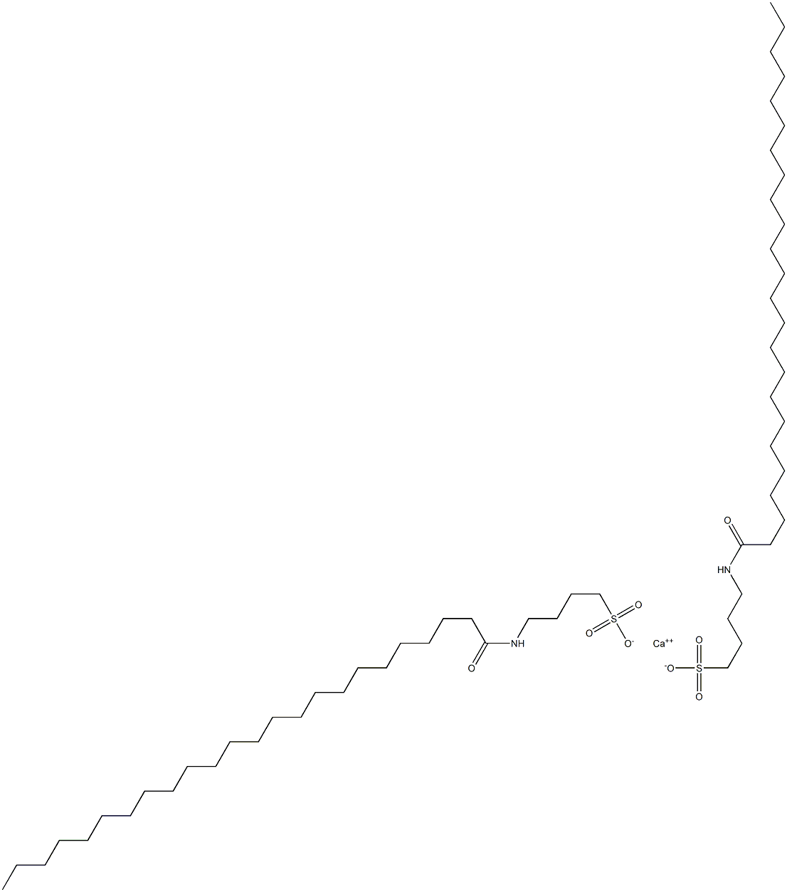 Bis[4-[(1-oxotetracosyl)amino]-1-butanesulfonic acid]calcium salt Struktur