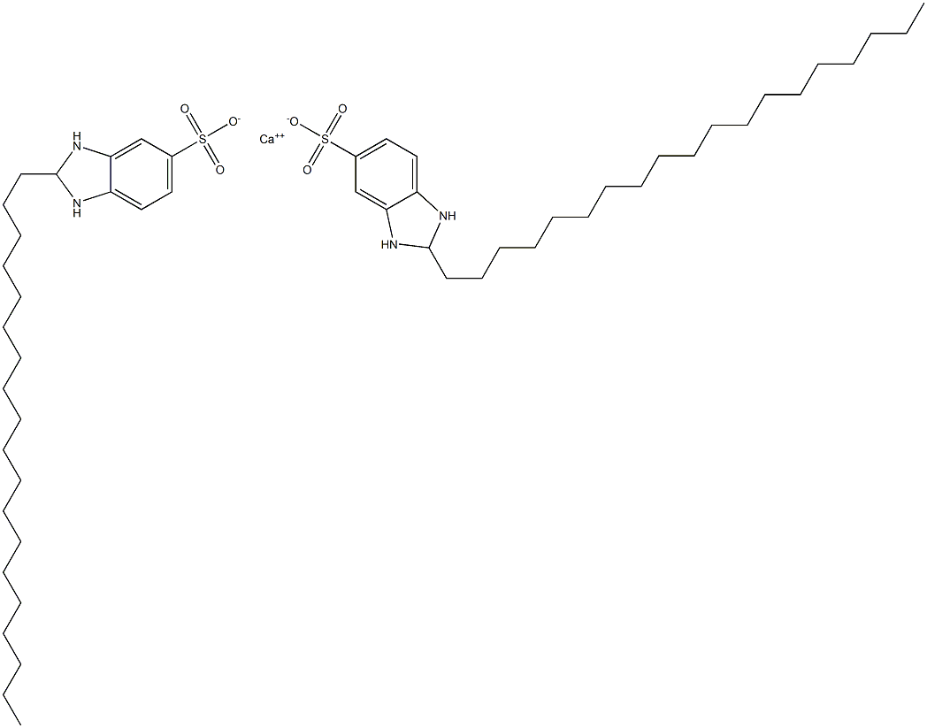 Bis(2,3-dihydro-2-nonadecyl-1H-benzimidazole-5-sulfonic acid)calcium salt Struktur