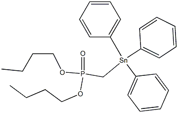 Triphenylstannylmethylphosphonic acid dibutyl ester Struktur