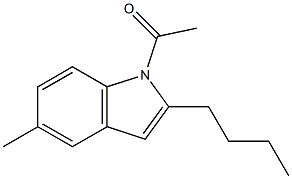 1-Acetyl-2-butyl-5-methyl-1H-indole Struktur