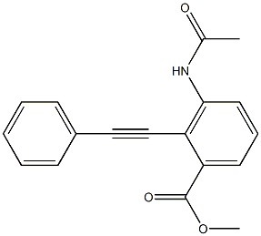 3-Acetylamino-2-(phenylethynyl)benzoic acid methyl ester Struktur