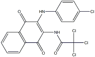 2-(4-Chlorophenyl)amino-3-(trichloroacetyl)amino-1,4-naphthoquinone Struktur