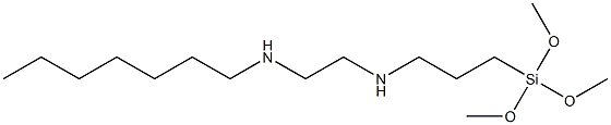 3-(Trimethoxysilyl)-N-[2-(heptylamino)ethyl]propan-1-amine Struktur