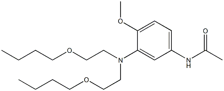 3'-[Bis(2-butoxyethyl)amino]-4'-methoxyacetanilide Struktur