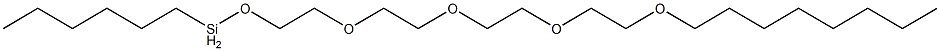 Hexyl[2-[2-[2-[2-(octyloxy)ethoxy]ethoxy]ethoxy]ethoxy]silane Struktur