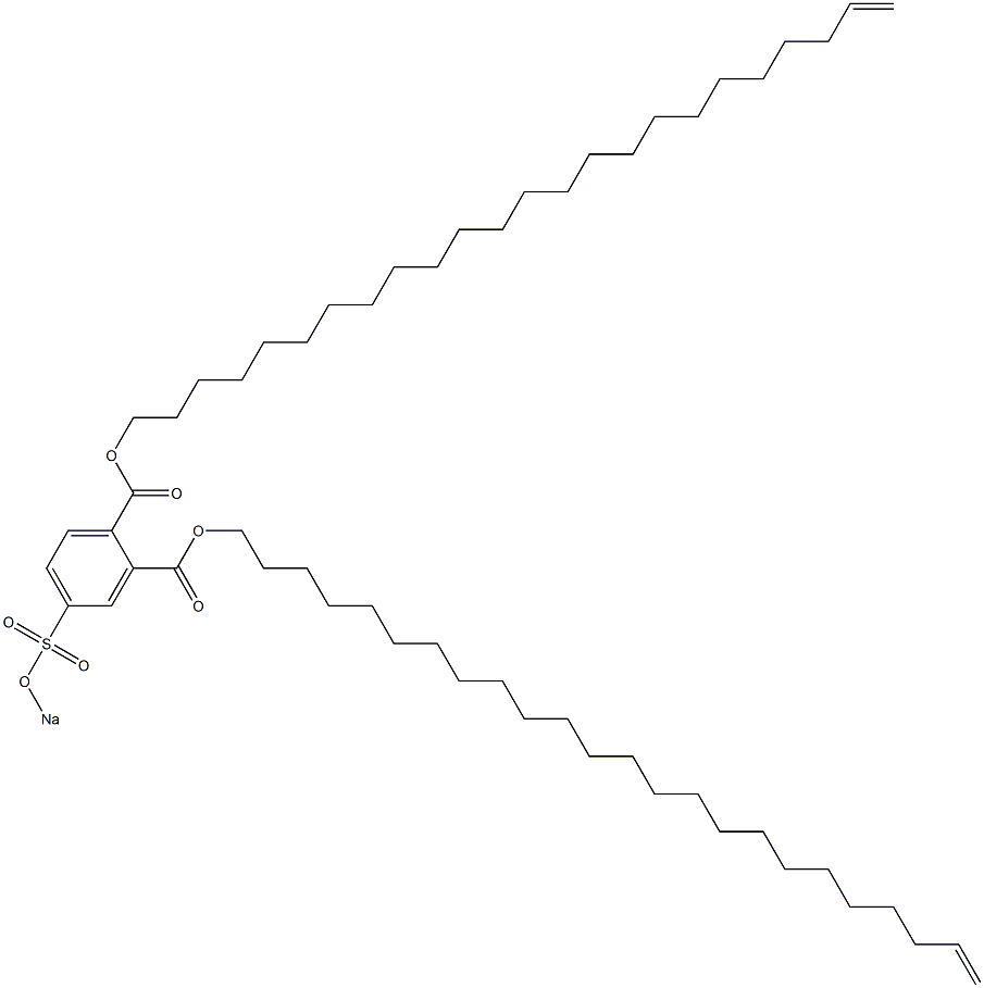 4-(Sodiosulfo)phthalic acid di(23-tetracosenyl) ester Struktur