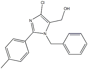 1-Benzyl-2-(4-methylphenyl)-4-chloro-5-hydroxymethyl-1H-imidazole Struktur