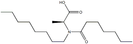 N-Heptanoyl-N-octylalanine Struktur