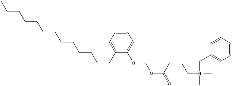 N,N-Dimethyl-N-benzyl-N-[3-[[(2-tridecylphenyloxy)methyl]oxycarbonyl]propyl]aminium Struktur