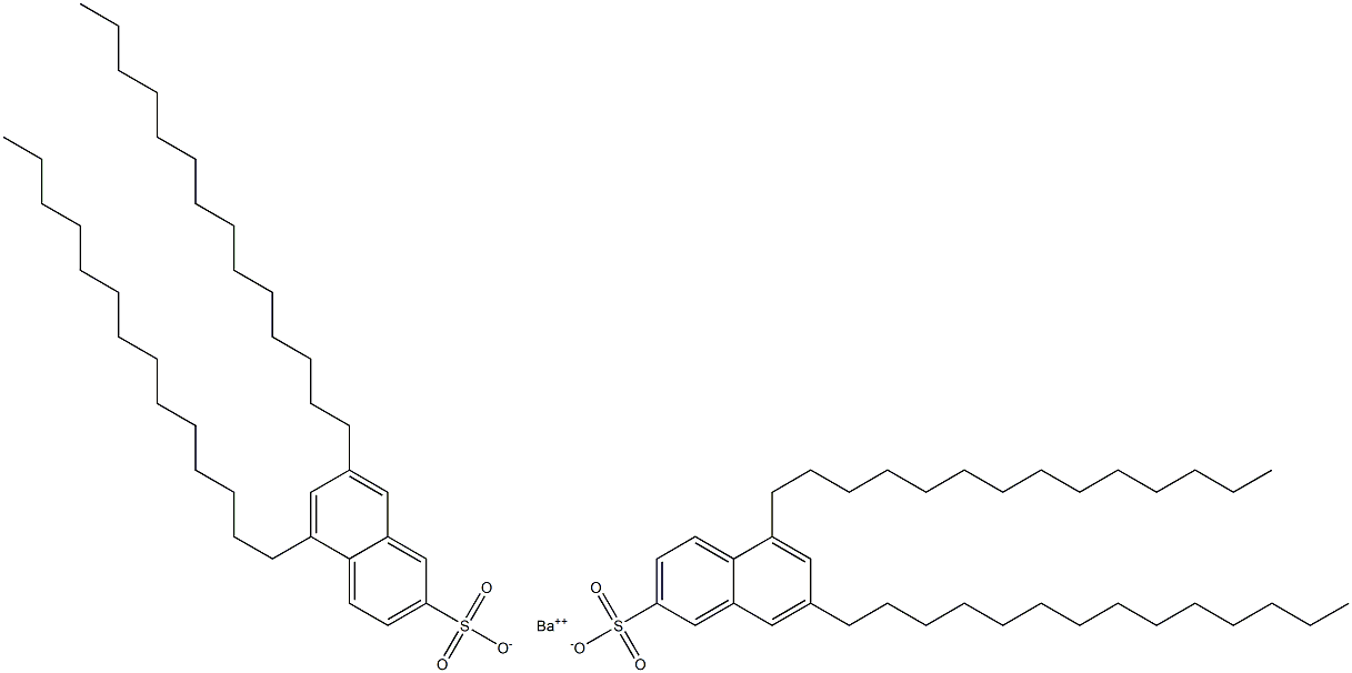 Bis(5,7-ditetradecyl-2-naphthalenesulfonic acid)barium salt Struktur