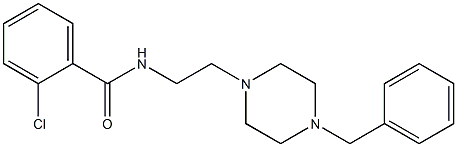 2-Chloro-N-[2-(4-benzyl-1-piperazinyl)ethyl]benzamide Struktur