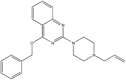 4-(Benzyloxy)-2-[4-(2-propenyl)piperazino]quinazoline Struktur