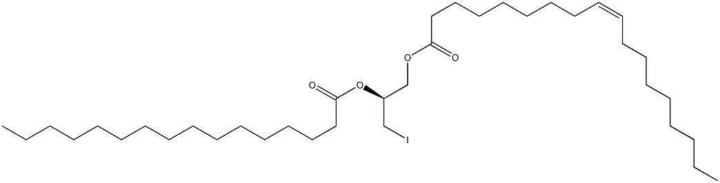 [S,(-)]-3-Iodo-1,2-propanediol 1-oleate 2-palmitate Struktur