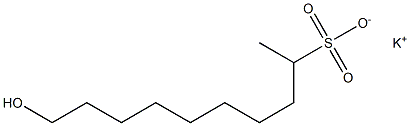 10-Hydroxydecane-2-sulfonic acid potassium salt Struktur