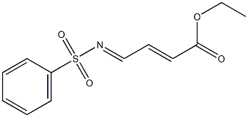 (2E)-4-[(Phenylsulfonyl)imino]-2-butenoic acid ethyl ester Struktur