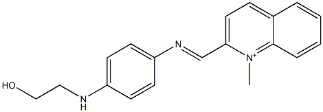 2-[[4-[(2-Hydroxyethyl)amino]phenyl]iminomethyl]-1-methylquinolin-1-ium Struktur