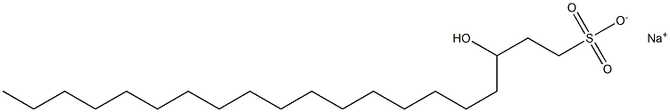 3-Hydroxy-1-icosanesulfonic acid sodium salt Struktur