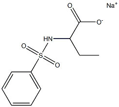 2-(Phenylsulfonylamino)butanoic acid sodium salt Struktur