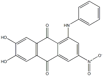 1-Anilino-6,7-dihydroxy-3-nitroanthraquinone Struktur