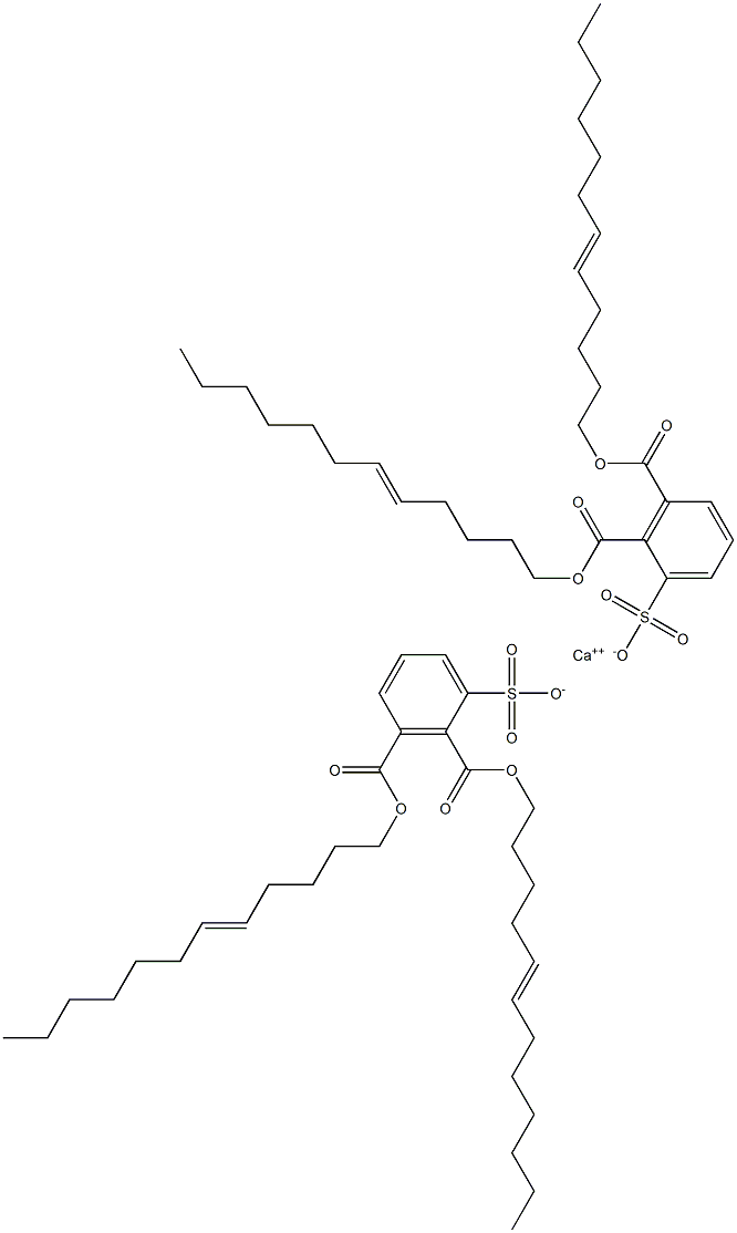 Bis[2,3-di(5-dodecenyloxycarbonyl)benzenesulfonic acid]calcium salt Struktur