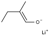 Lithium(E)-2-methyl-1-butene-1-olate Struktur