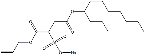 2-(Sodiosulfo)succinic acid 4-undecyl 1-(2-propenyl) ester Struktur