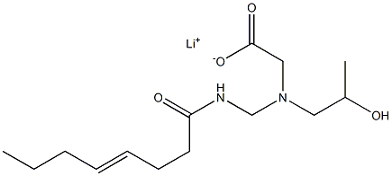 N-(2-Hydroxypropyl)-N-(4-octenoylaminomethyl)glycine lithium salt Struktur