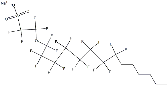 2-(1,1,2,2,3,3,4,4,5,5,6,6,7,7,8,8-Hexadecafluorotetradecyloxy)-1,1,2,2-tetrafluoroethanesulfonic acid sodium salt Struktur