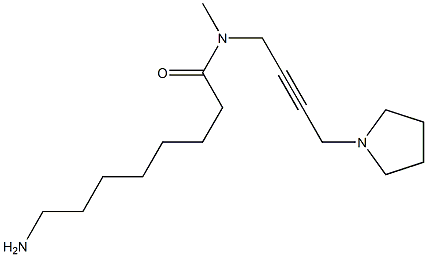 N-Methyl-N-[4-(1-pyrrolidinyl)-2-butynyl]-8-aminooctanamide Struktur