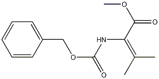 2-[(Benzyloxycarbonyl)amino]-3-methyl-2-butenoic acid methyl ester Struktur