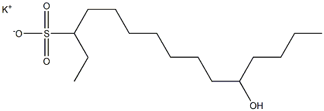 11-Hydroxypentadecane-3-sulfonic acid potassium salt Struktur