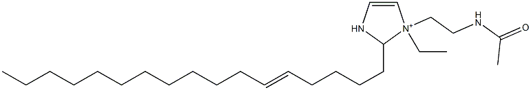 1-[2-(Acetylamino)ethyl]-1-ethyl-2-(5-heptadecenyl)-4-imidazoline-1-ium Struktur