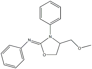 4-Methoxymethyl-3-phenyl-2-phenyliminooxazolidine Struktur