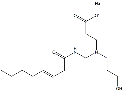 3-[N-(3-Hydroxypropyl)-N-(3-octenoylaminomethyl)amino]propionic acid sodium salt Struktur