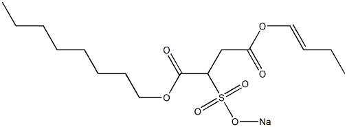 2-(Sodiosulfo)succinic acid 1-octyl 4-(1-butenyl) ester Struktur