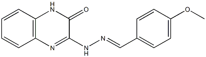 3-[2-(4-Methoxybenzylidene)hydrazino]quinoxalin-2(1H)-one Struktur