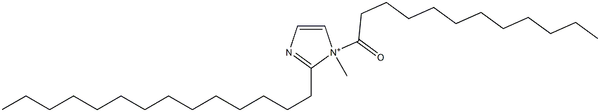 1-Methyl-1-dodecanoyl-2-tetradecyl-1H-imidazol-1-ium Struktur