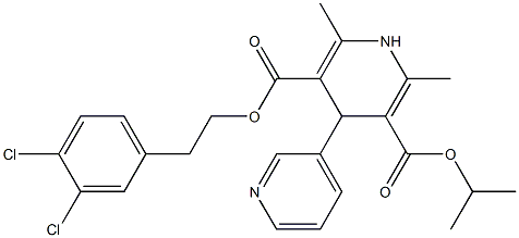 1,4-Dihydro-2,6-dimethyl-4-(3-pyridyl)pyridine-3,5-dicarboxylic acid 3-isopropyl 5-(3,4-dichlorophenethyl) ester Struktur