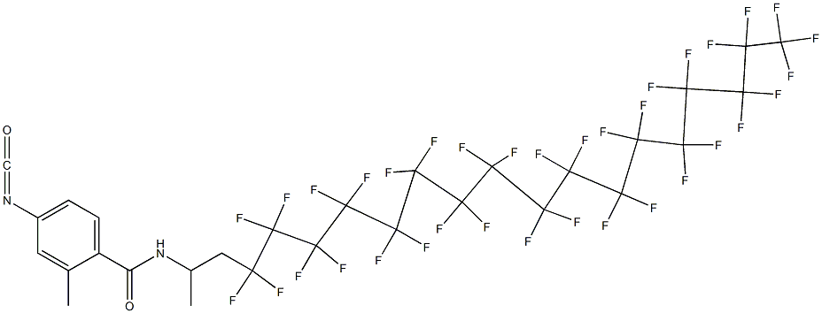 4-Isocyanato-2-methyl-N-[2-(pentatriacontafluoroheptadecyl)-1-methylethyl]benzamide Struktur